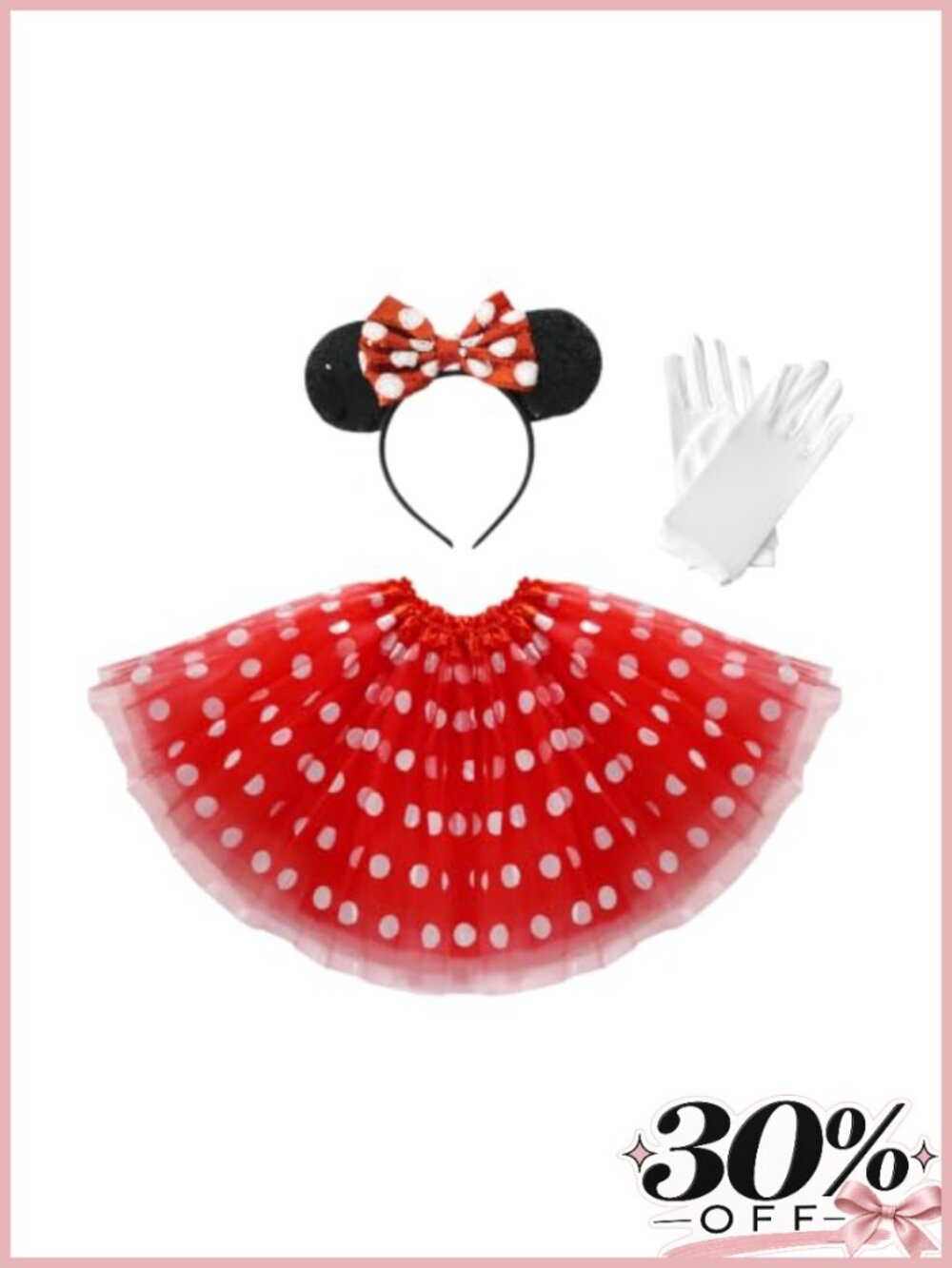 Polka Dots Tutu Mouse Halloween Costume Set
